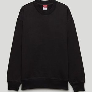 Aritzia Tna⎜EXTRA FLEECE BOYFRIEND CREW SWEATSHIRT⎜BLACK